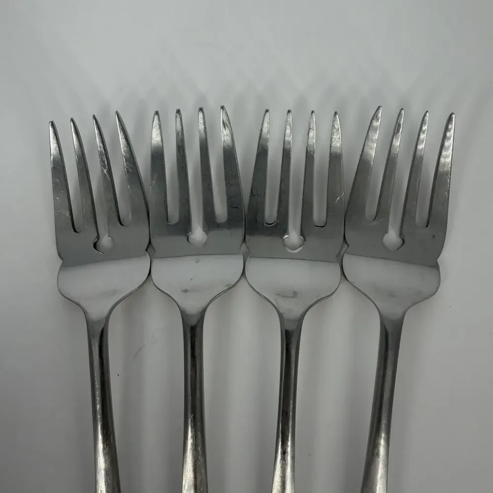 4X SF Cooper Bros QUEEN ANNE Stainless Salad Forks England